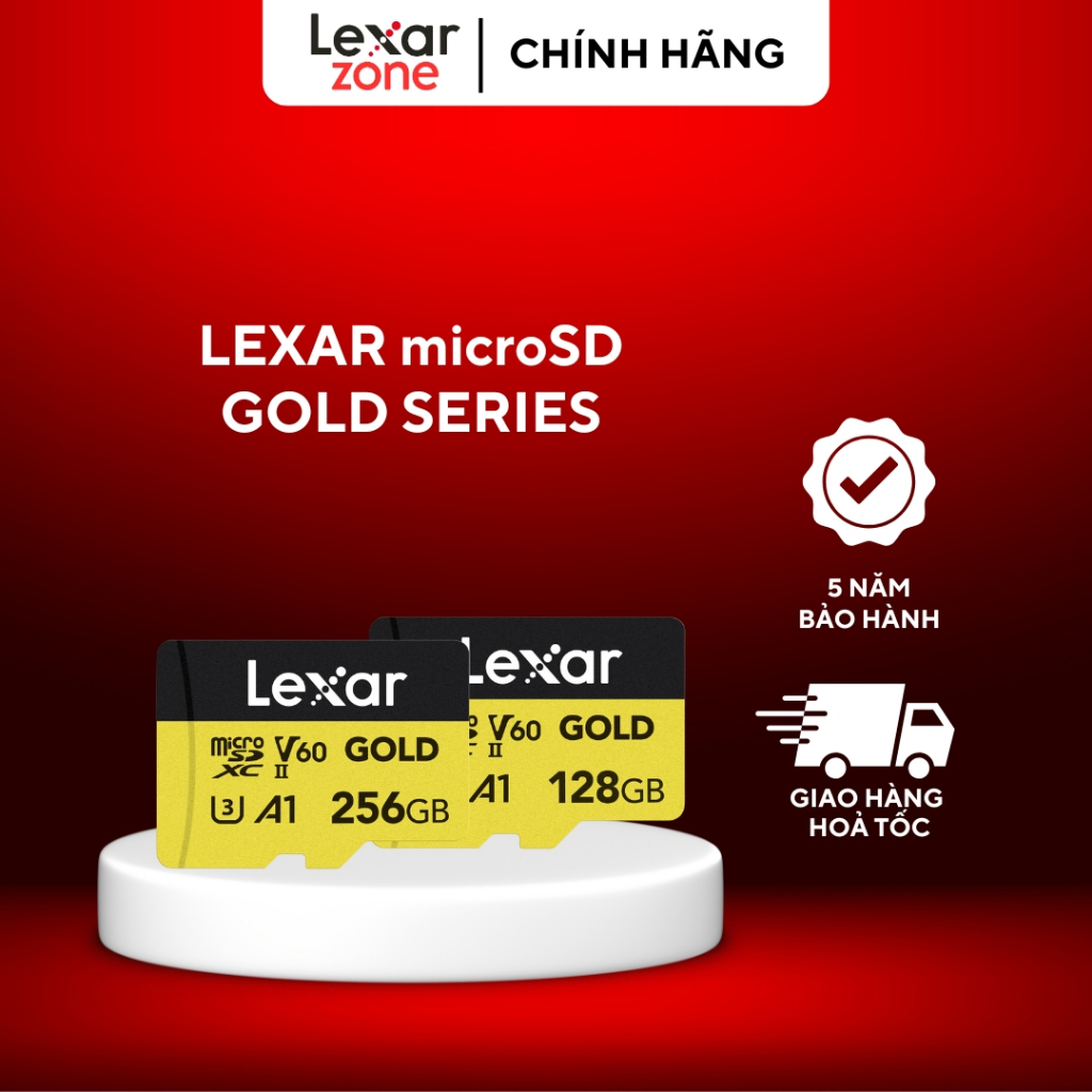 Thẻ nhớ Lexar Micro SD GOLD UHS-II Series – 128GB/256GB – Chính Hãng