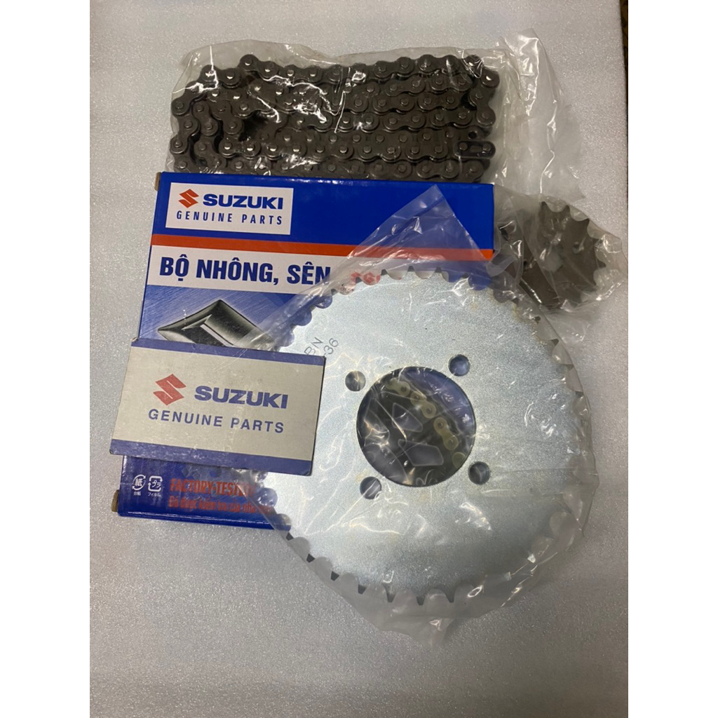 nhông sên dĩa shogun 125 suzuki chính hãng