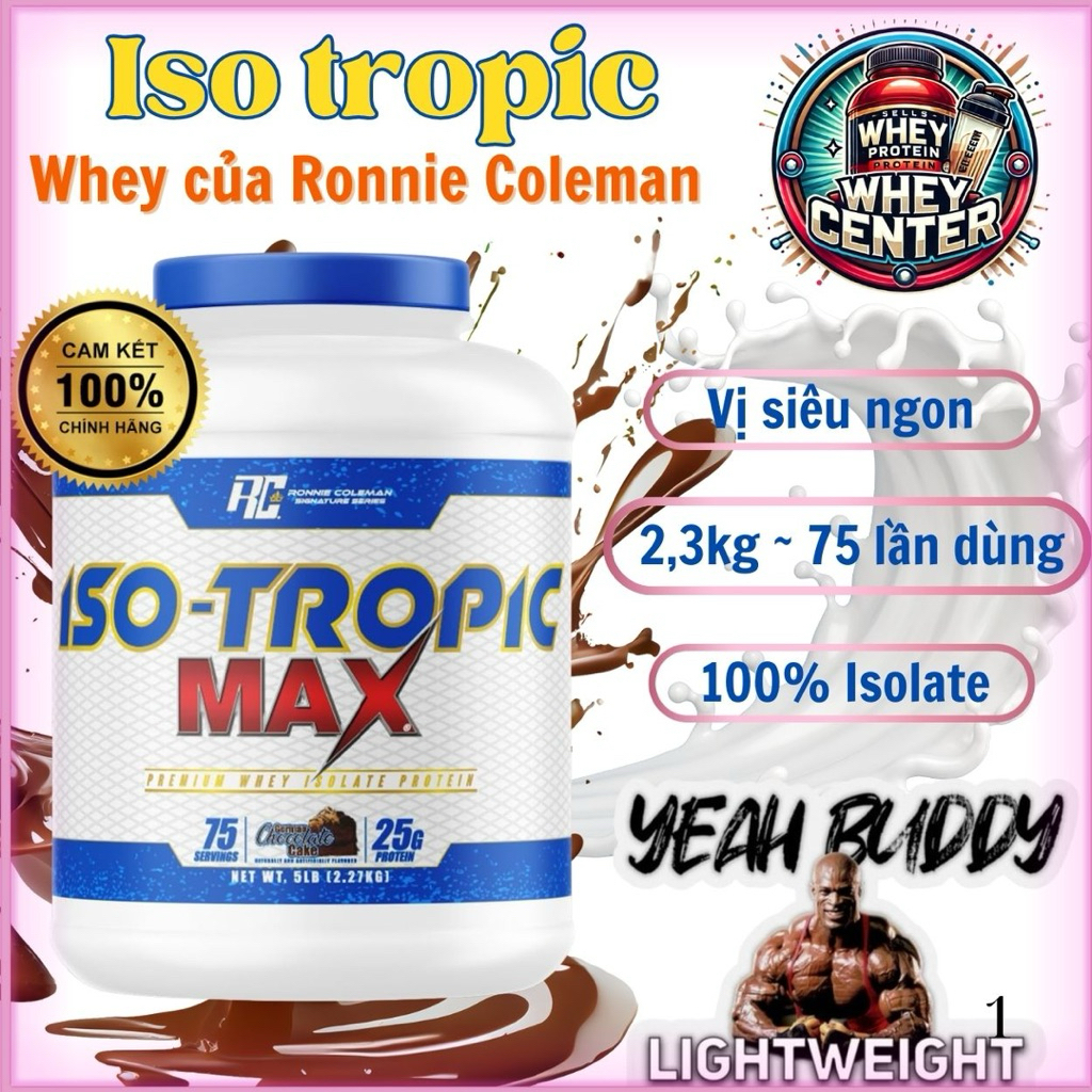 [Của BBT] ISO TROPIC MAX 2,3kg | Whey Protein Isolate 100% | Sữa bột hỗ trợ tập luyện thể thao thể h