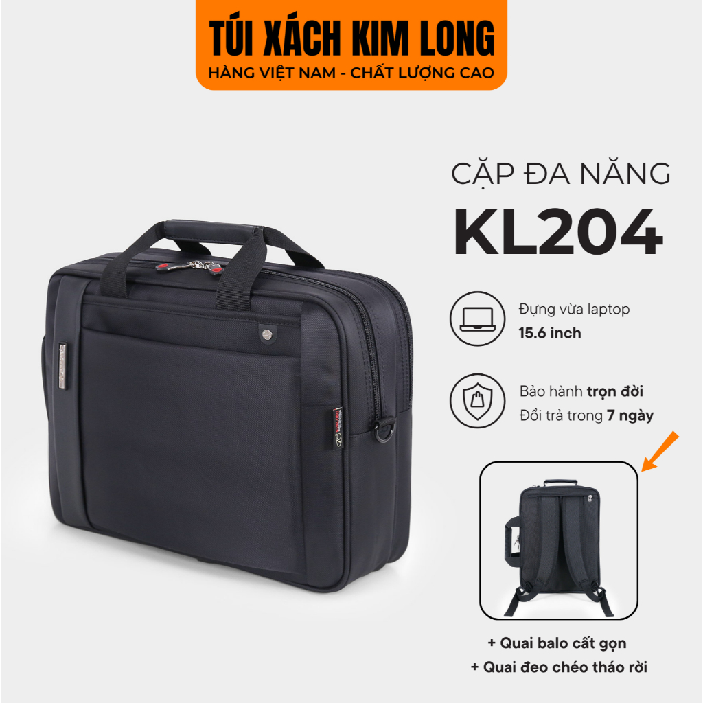 Cặp Đa Năng Học Sinh Chống Nước Thiết Kế Trẻ Trung Kim Long KL204