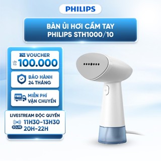Bàn ủi hơi nước cầm tay Philips STH1000/10 - Ngăn chứa nước 85 ml - Diệt khuẩn và loại bỏ mùi hôi