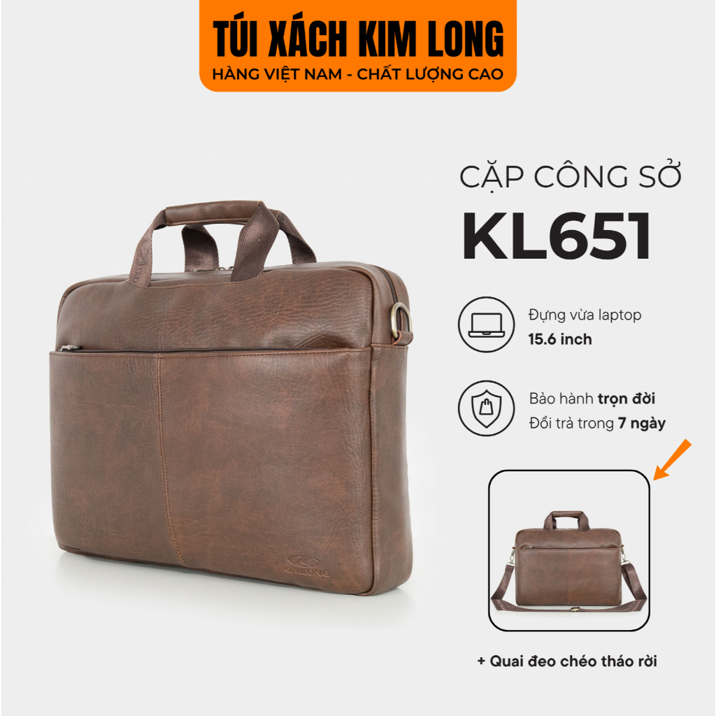 Cặp Da Chống Sốc Laptop 15.6 Inch Nhỏ Gọn Đơn Giản KL651