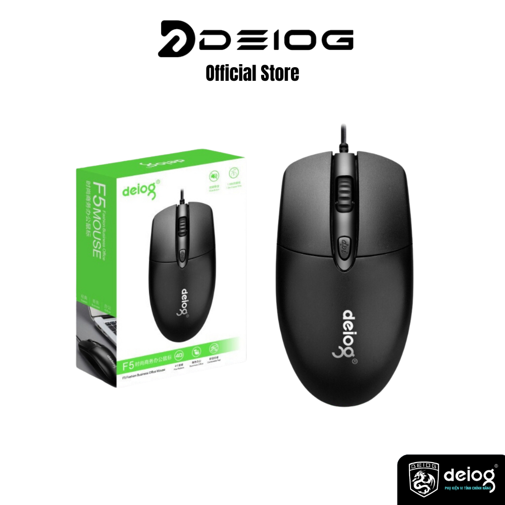 Chuột vi tính chính hãng Deiog DY F5 gaming DPI 2000 chơi tất cả tựa game chỉ với một nút