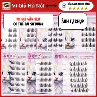 Lông Mi Giả Tự Dính Không Cần Keo, Mi Giả Tự Nhiên Mi Cáo Cụm Lông Mi Dài Tự Dính Có Thể Tái Sử Dụng