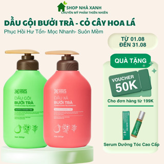 Dầu Gội Bưởi Trà Size Lớn - Cỏ Cây Hoa Lá -  Kích Mọc Tóc, Phục Hồi Hư Tổn - 500gr