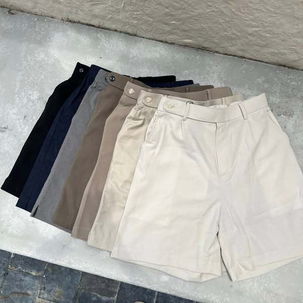 Quần shorts âu cạp chun sau ngắn trên gối form xuông rộng - Halioman
