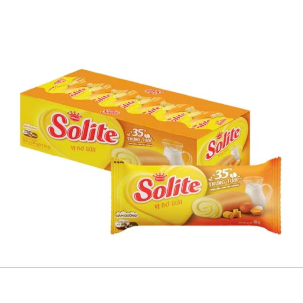 Bánh bông lan solite các vị hộp 324gr