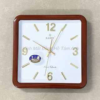 Đồng hồ treo tường Kashi K127 kim trôi mặt trắng , mặt nâu