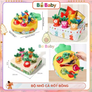  Đồ chơi nông trại nhổ cà rốt và rút khăn giúp bé tập cầm nắm và phân biệt màu sắc 