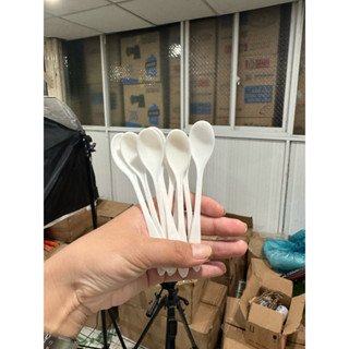  0,5 kg muỗng nhựa 12cm cao cấp ăn trái cây bánh hàng dày đẹp 