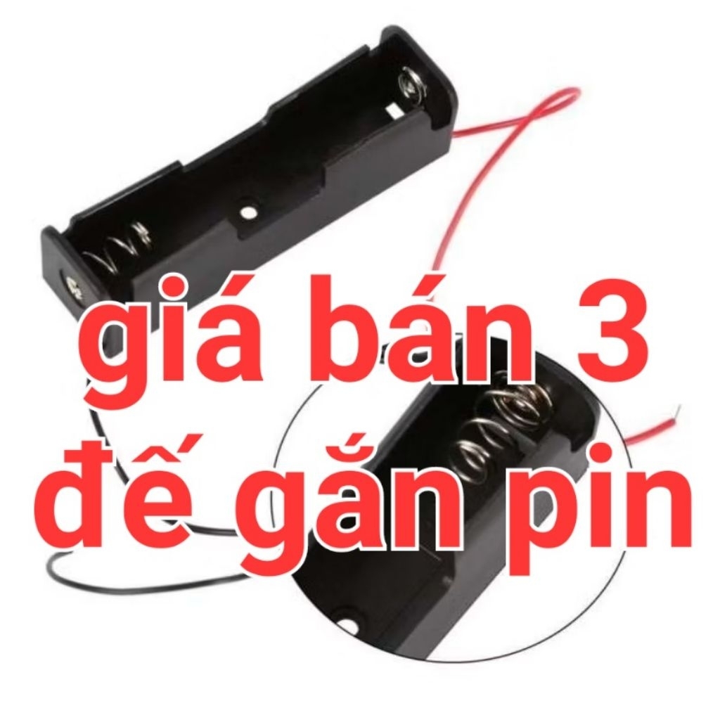 3 đế gắn cell pin có lò xo 18650 / 1cell