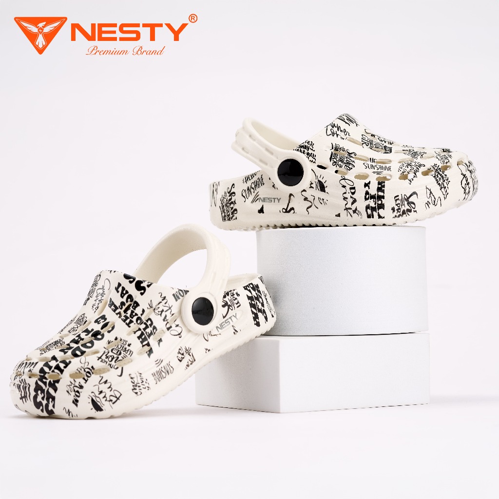 [NE23-2] Dép Sục NESTY Họa Tiết Cá Tính Chất Liệu EVA Cao Cấp Siêu Nhẹ Đế Mềm 4cm ( KO3 )