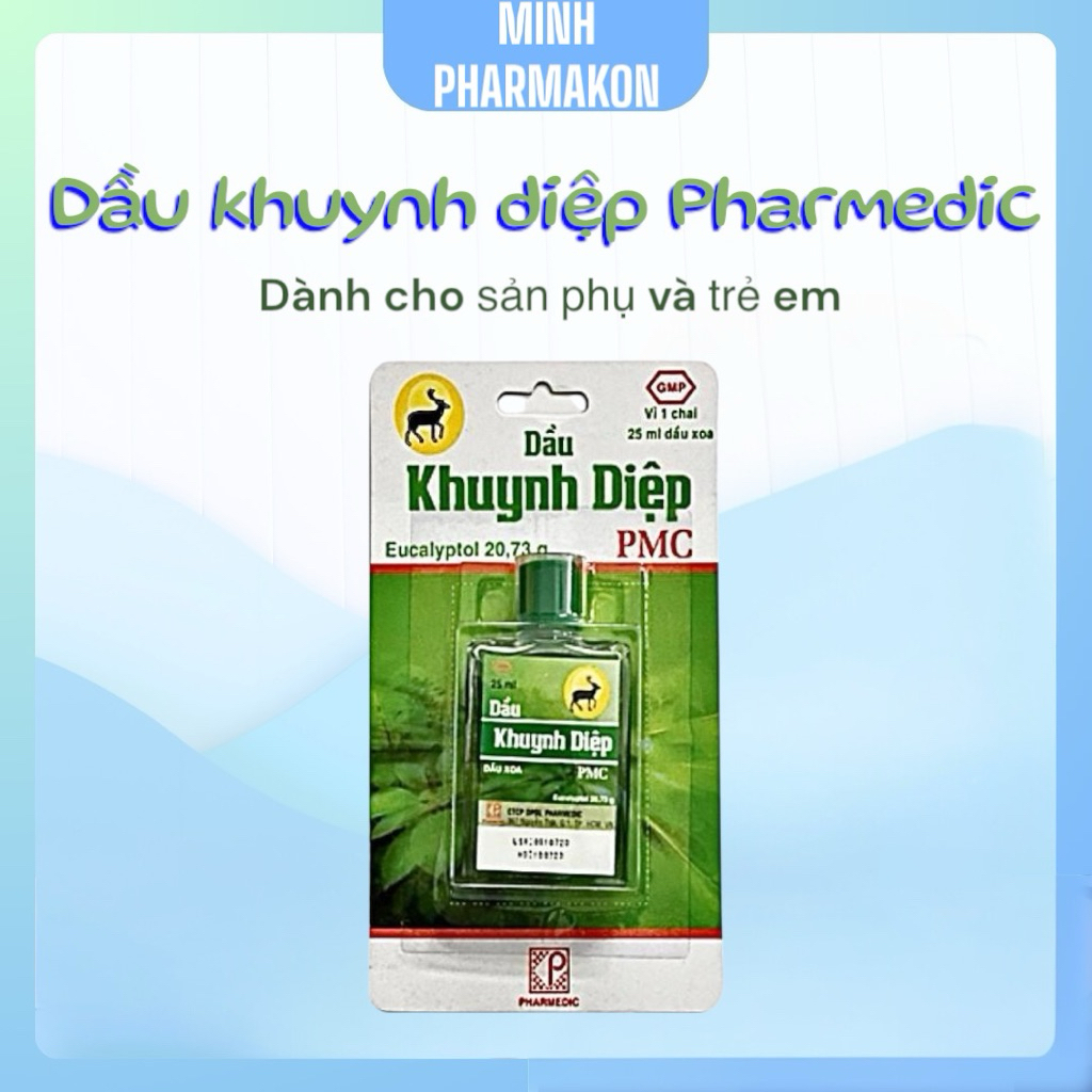Dầu khuynh diệp Pharmedic - Dầu khuynh diệp con nai cho mẹ và bé chai 25ML