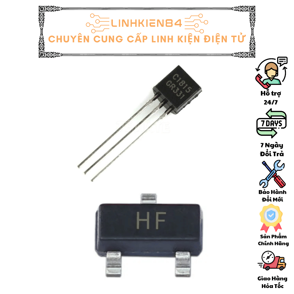 SP0024_Hỏa Tốc _COMBO 5 Chiếc Transistor C1815 ( TRANS HF ) NPN 0.15A 50V