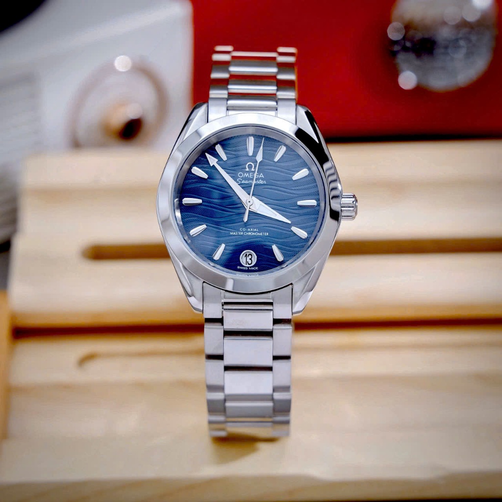 Đồng hồ nữ đeo tay máy pin dây kim loại cao cấp chống nước kính sapphire 0me.ga size 34mm fullbox