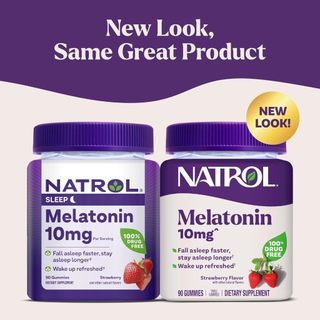  Kẹo Dẻo Cải Thiện Giấc Ngủ Natrol Gummies Melatonin 10mg Strawberry 90 viên 