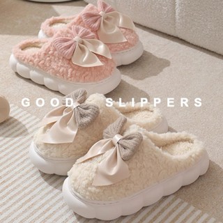  Dép Sục Lông Cừu Nơ To SN03 Nhiều Màu Sắc Thời Trang Đi Trong Nhà TRANGBIHUE 