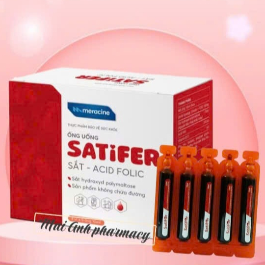 Sắt nước hữu cơ SATIFER Hỗ trợ khả năng tạo máu,ngăn ngừa nguy cơ thiếu máu do thiếu sắt thiếu máu.