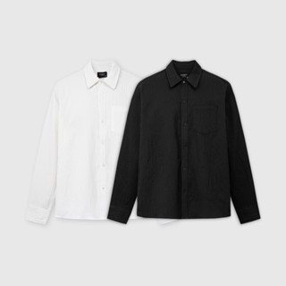  Áo sơ mi nam ROWAY vải cotton gân thoáng mát form regular | Dài tay gân nổi 