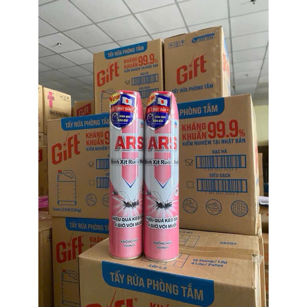 Bình xịt ruồi muỗi Ars Pink không mùi