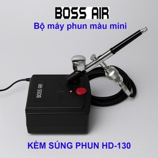   BOSS AIR  Máy Nén Khí Mini Kèm Súng Phun Sơn Airbrush HD-130 