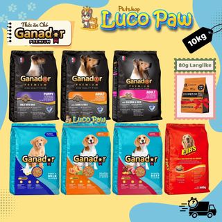  Thức ăn hạt Ganador - Fib's   10kg   : Thức ăn hạt khô cho CHÓ Con & Trưởng Thành nhiều dinh dưỡng 