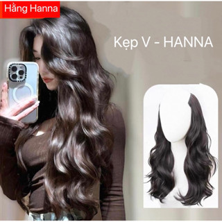 Tóc kẹp V mở rộng trợ lực xoăn HANNA [ tóc giả Hằng Hanna]