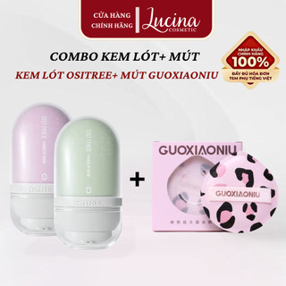   COMBO  Kem lót OSITREE 32G Dưỡng Ẩm Mút Tán Nền GOUXIAONIU Combo Chuẩn Bị Nền LUCINA COSMETICS 