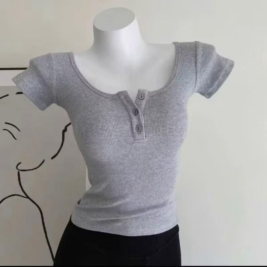 Áo Thun Tay Ngắn Cúc Cài Kiểu thun tâm size dưới 53kg | BigBuy360 - bigbuy360.vn