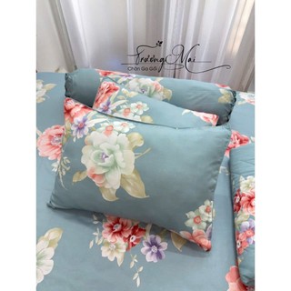 Bộ drap kèm chăn chần gòn lụa tencel mềm mát 5 món.