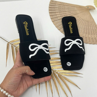  San San Dép NƠ THEO HỒNG DéP Bệt Nữ Thời Trang GiàY dép Shoes Sandal dép xinh du lịch tông cặp 
