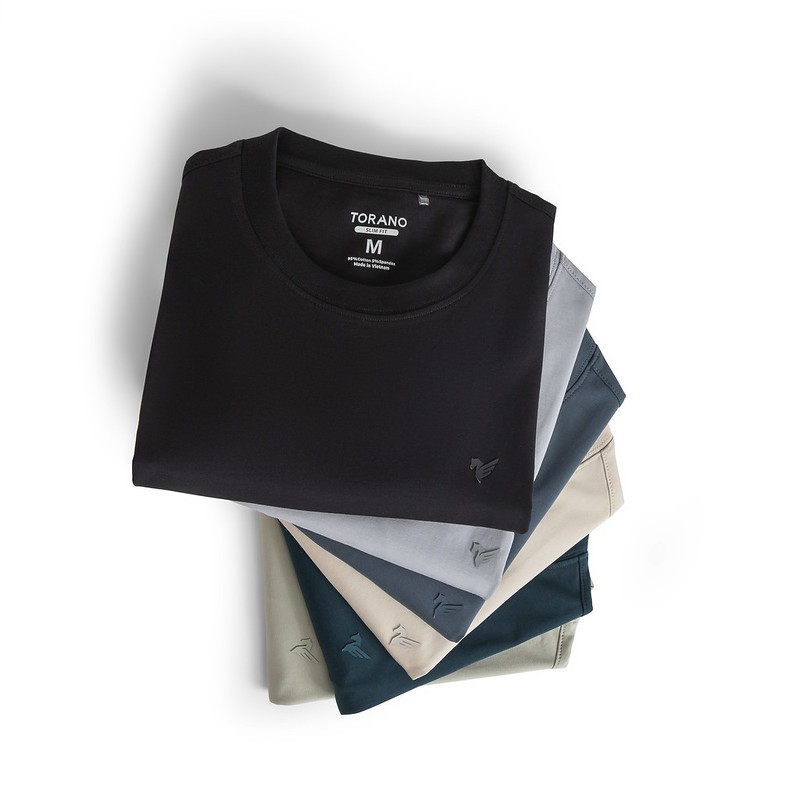 Áo thun nam trơn DAILY TEE TORANO chất cotton mát lạnh thoáng khí, thấm hút mồ hôi và co giãn thoải mái FSTS001 | BigBuy360 - bigbuy360.vn