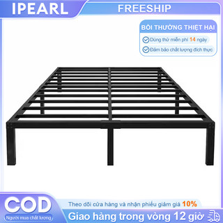  iPearl Giường sắt 1.8m hiện đại đơn giản Bán nệm tải trọng khung sắt mang 500kg chắc chắn 