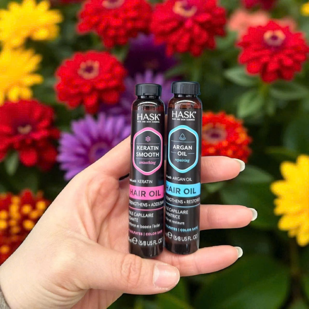 Dầu dưỡng tóc Hask Keratin Protein phục hồi tóc hư tổn 18ml