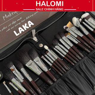  Bộ cọ trang điểm LAKA 30 cây lông thú siêu mềm mịn bám phấn kèm bao da cao cấp 