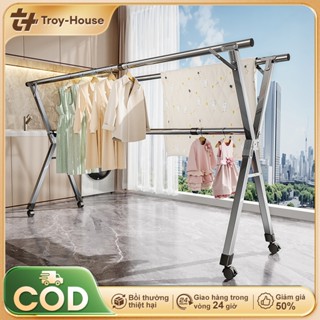  Troy Giá treo quần áo Có thể thu vào  Sào phơi inox giàn phơi đồ lắp Làm khô chăn ráp dễ dàng 