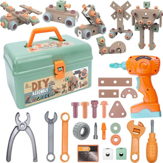 Đồ Chơi Lắp Ráp, Bộ Dụng Cụ Kỹ Thuật Kỹ Sư Cho Bé, Đồ Chơi Máy Khoan Điện Bằng Nhựa - Đồ Chơi PUPU HOUSE