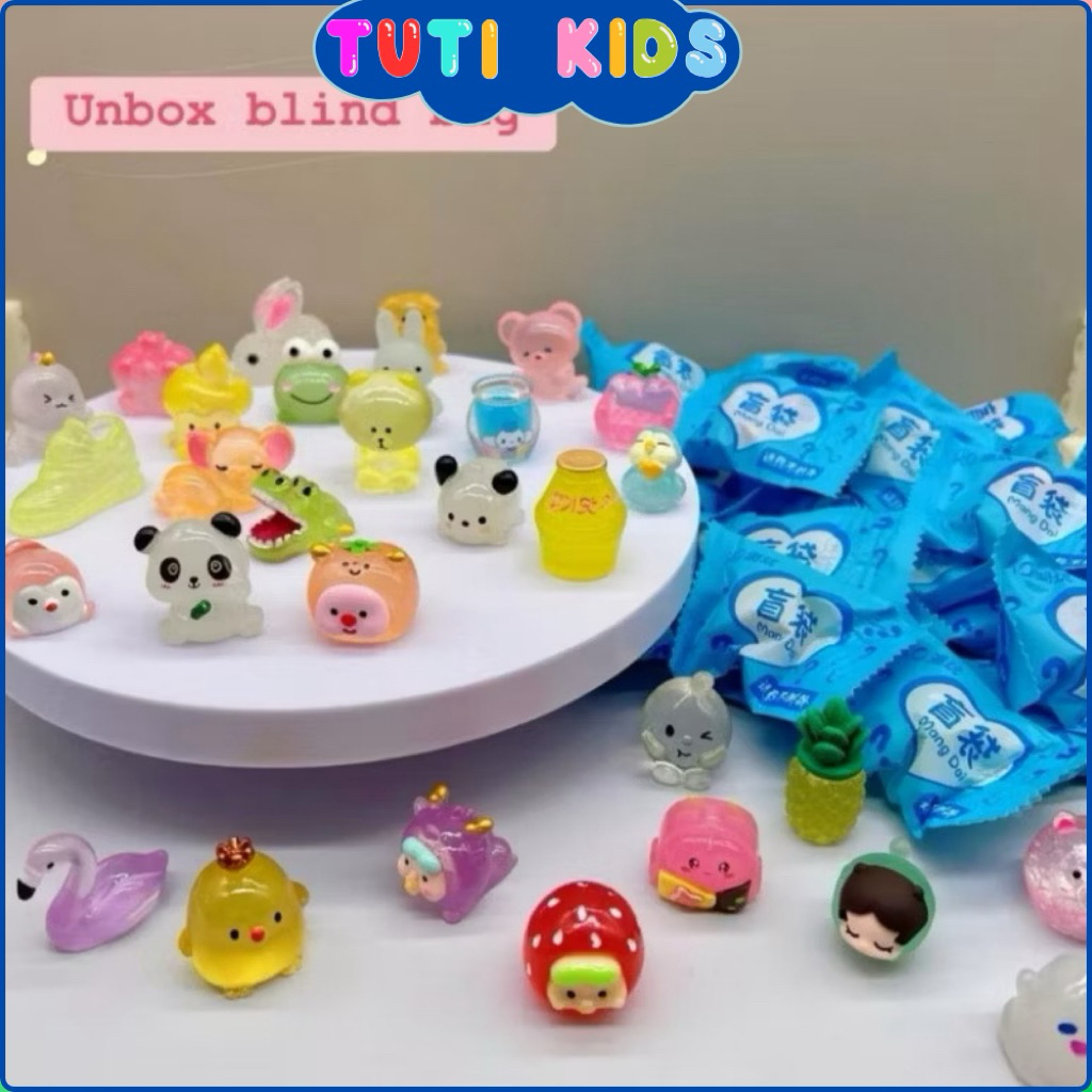 [Dạ quang] ComBo 100 Túi mù Tặng 20Túi mù mini mẫu dạ quang, túi kẹo bóc quà bí mật mẫu dạ quang