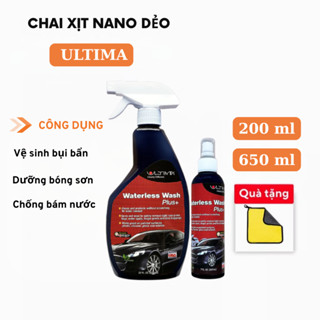  Chai Xịt Nano Dẻo Ultima Chính Hãng Dùng Vệ Sinh Kính Xe Ô Tô Không Cần Dùng Nước Phủ Bóng Sau Khi Vệ Sinh - 650ml 