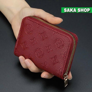 Ví mini nữ cầm tay nhiều ngăn nhiều màu trơn