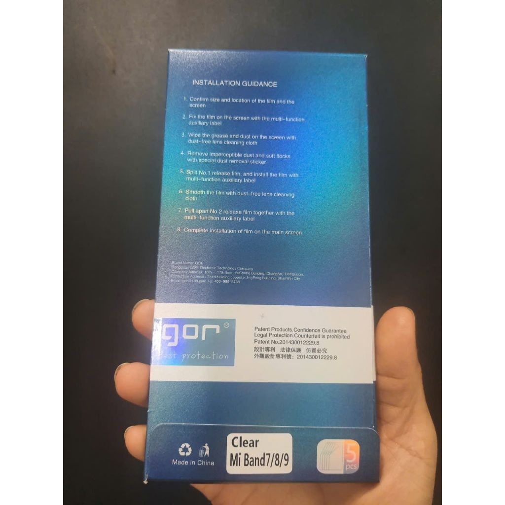 Bộ 5 miếng dán dẻo Gor cho xiaomi miband 7/8/8/miband 10 dán dẻo trong suốt siêu đẹp