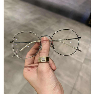 Kinh unisex nam nữ Mắt tròn trong suốt không viền gọng nhẹ