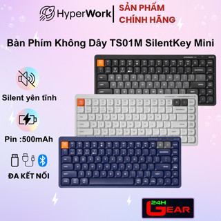 Bàn phím không dây HyperWork SilentKey Mini TS01M - Chính hãng