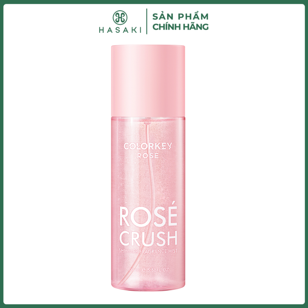 Xịt Thơm Toàn Thân Colorkey Rosé Crush 100ml Rosé Rosé Crush Shimmer Fragrance Mist Hasaki Chính Hãn