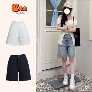 Quần Short Jean Lửng Nữ Suông Ống Rộng 3 Màu Xanh Đen WASH RETRO , Quần Jean Ngố Nữ Form Ngang Gối 55cm