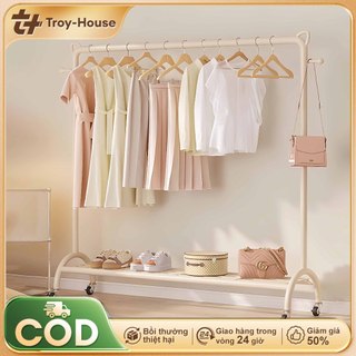  Troy Móc treo quần áo hình tai mèo Giá phơi thông minh Giá Treo Quần Áo đa năng giàn phơi đồ có bánh xe Vàng.đen.Trắng 