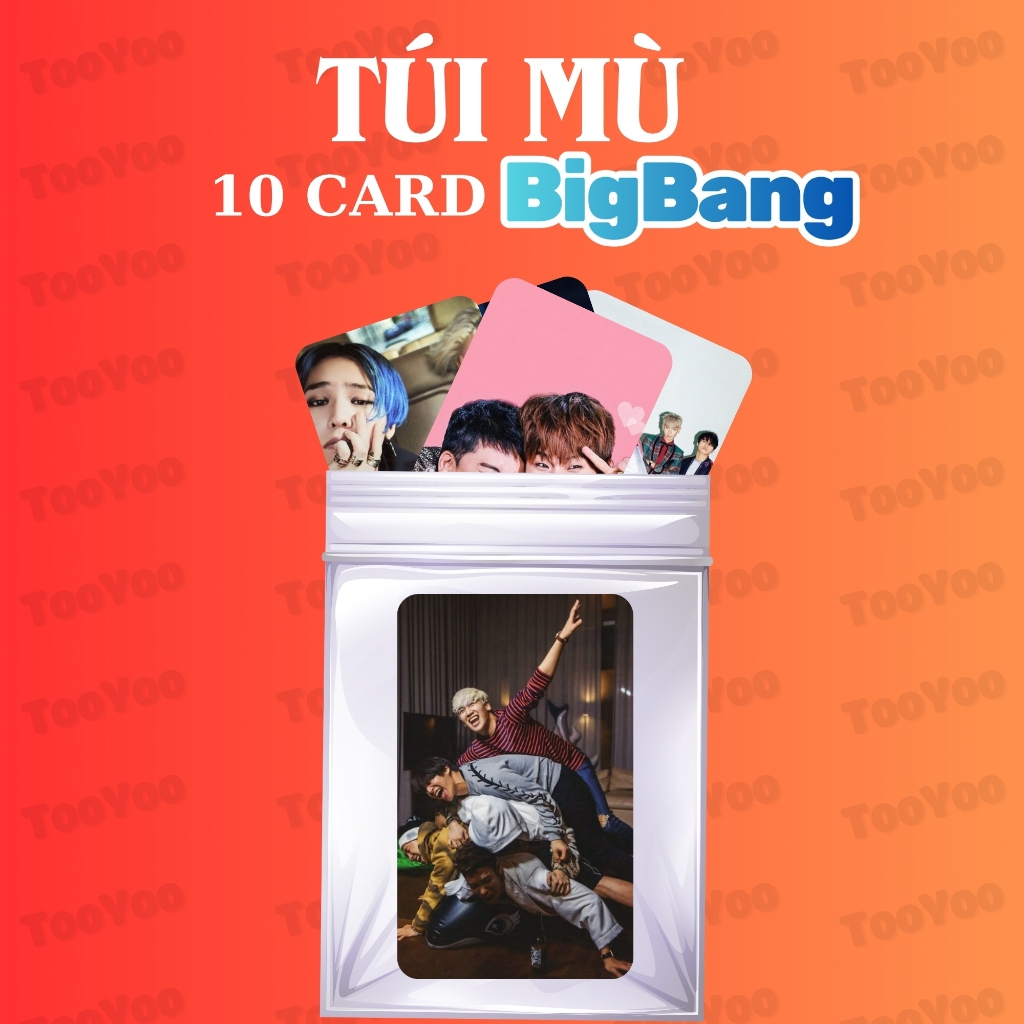 Túi mù gồm 10 card BigBang bo góc không trùng TooYoo CARD0214
