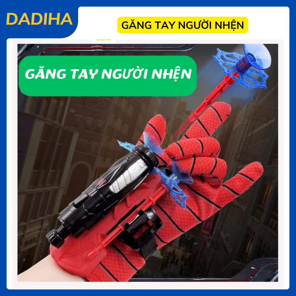 Găng tay người nhện, đồ chơi siêu nhân nhện Spiderman siêu nhân nhện bắn tơ động đáo bé nào cũng mê 