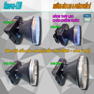 Đèn đội đầu pin mỏng ML66 ML77 ML88 ML99 phiên bản thái lan, nâng cấp chip led laser sáng hơn (hộp nhựa, dây, cáp sạc)