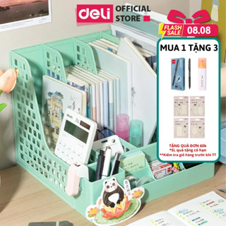 Khay Kệ Đựng Tài Liệu Deli 4 Ngăn Giá Kệ Đựng Sách Vở Hồ Sơ Giấy Tờ Văn Phòng Phẩm Màu Pastel Dễ Thương Nhỏ Gọn Tiện Lợi